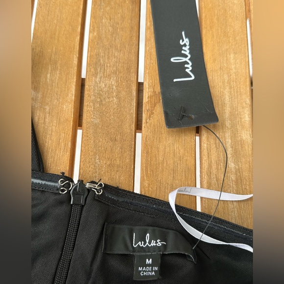 NWT Lulus One Shoulder Asymmetrical Black Mini Dress (M) - Picture 8 of 9